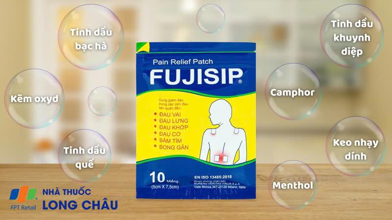 Dán Nóng - FUJISIP  Miếng To  -  Hộp 20 gói x 5  miếng Tatrar-duoc-ban-tai-Dược Châu Long