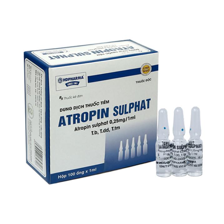 Atropin Sulphat 0.25 mg / 1Ml --- Hộp 100 ống Hải Dương-duoc-ban-tai-Dược Châu Long