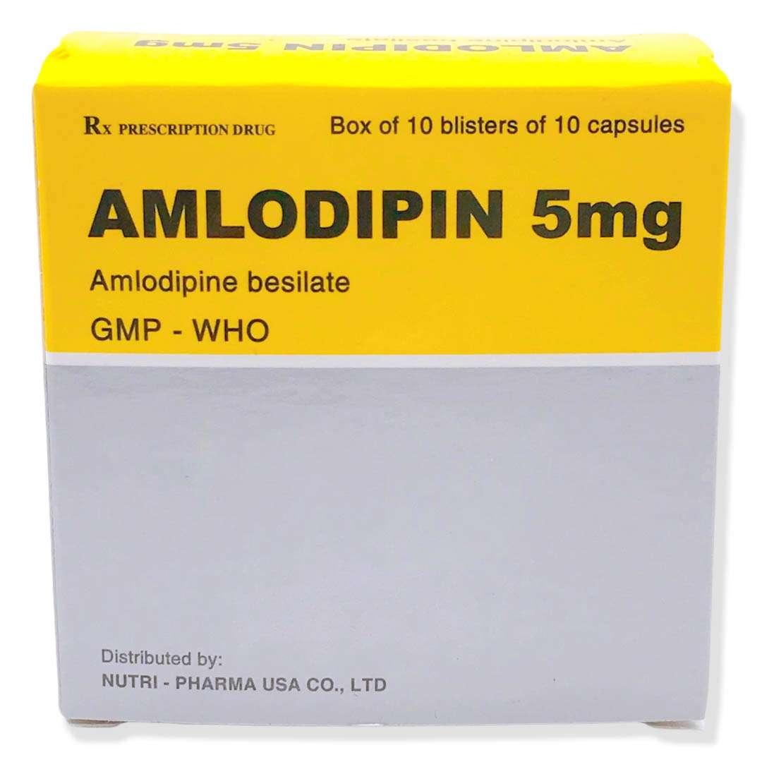 Amlodipin 5mg Vidipha Hộp 10 Vỉ x 10 Viên Vàng Đắt-duoc-ban-tai-Dược Châu Long