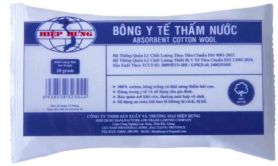 Hiệp Hưng - Bông Hút gói 10g Bịch 50 Gói Hiệp Hưng-duoc-ban-tai-Dược Châu Long