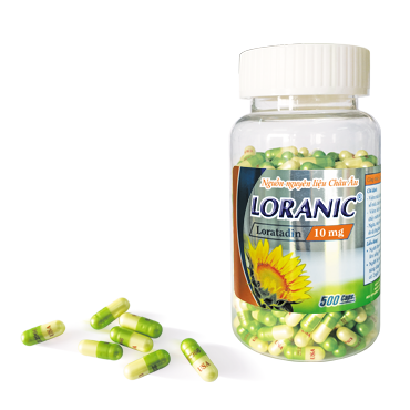 LORANIC 200 ( Loratadin 10 mg ) Lọ 200 Viên Nang NIC-duoc-ban-tai-Dược Châu Long