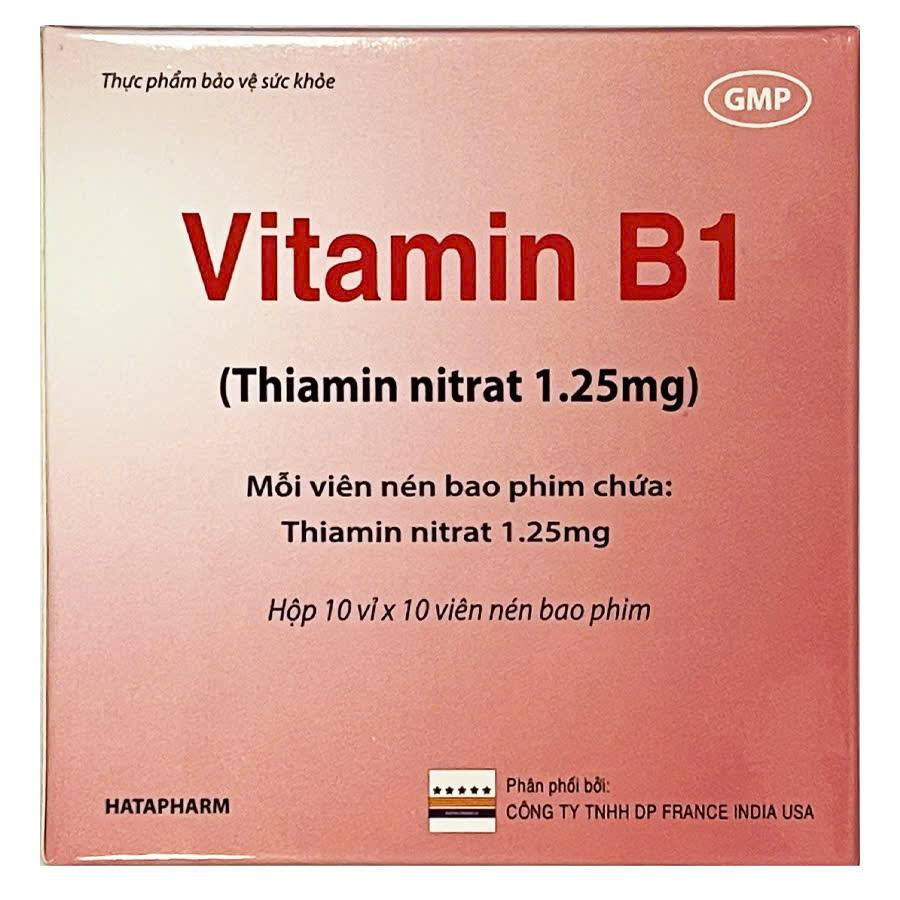 Vitamin B1 1.25mg Hộp 10 vỉ  x 10 Viên Hà TÂY-duoc-ban-tai-Dược Châu Long