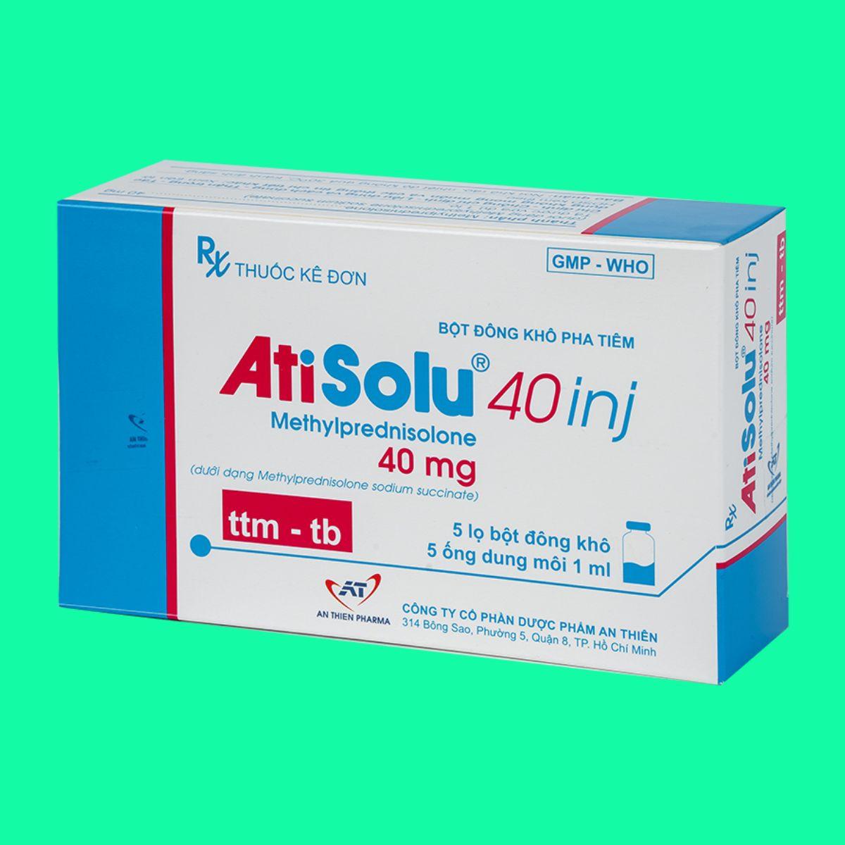 Ati Solu 40mg ( Methylprednisolon 40mg ) Hộp 5 Lọ An Thiên-duoc-ban-tai-Dược Châu Long