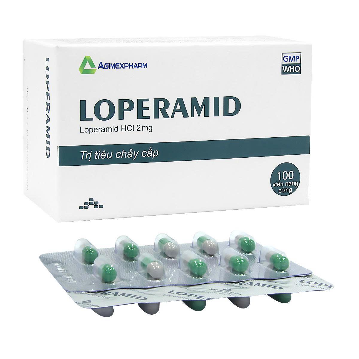 Loperamide 2mg Hộp 10 Vỉ x 10 Viên  AGIMEXPHAR -duoc-ban-tai-Dược Châu Long