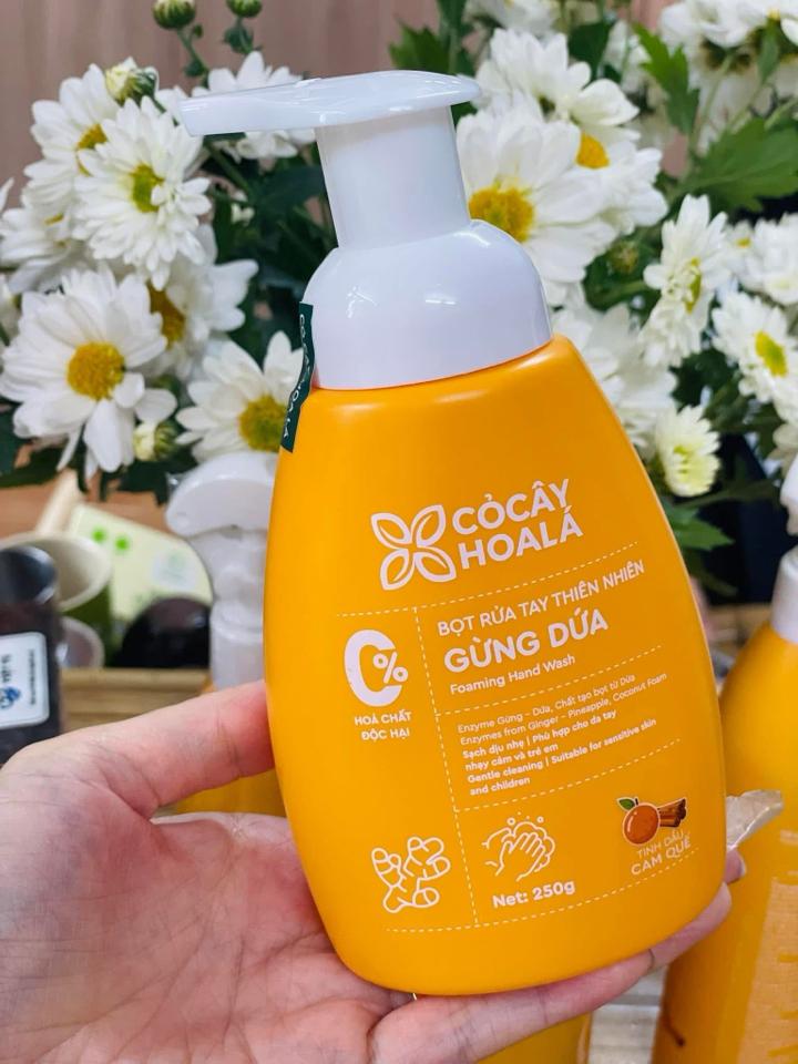Bọt rửa tay Gừng Dứa-duoc-ban-tai-TRẠM SỐNG XANH