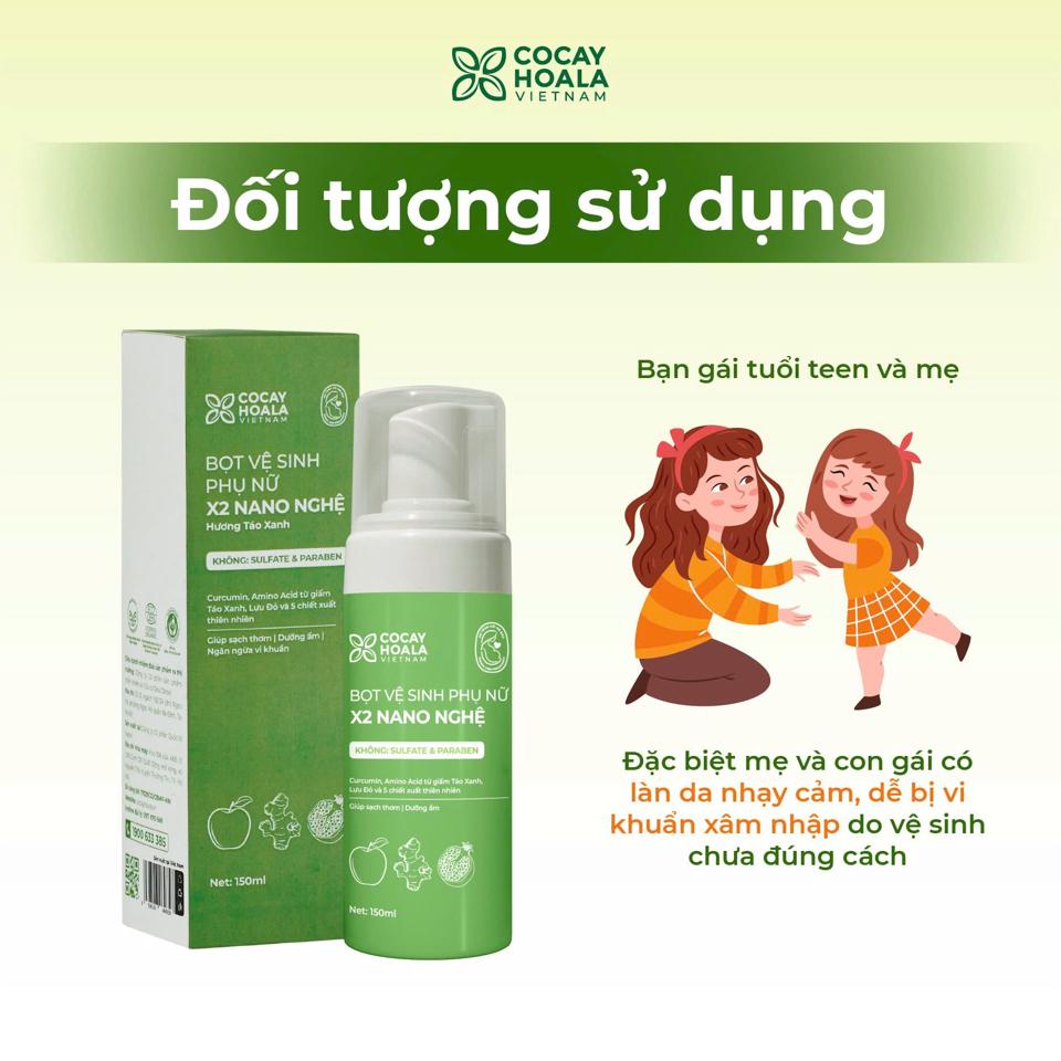 Bọt vệ sinh Táo xanh-duoc-ban-tai-Showrooms Sống Xanh