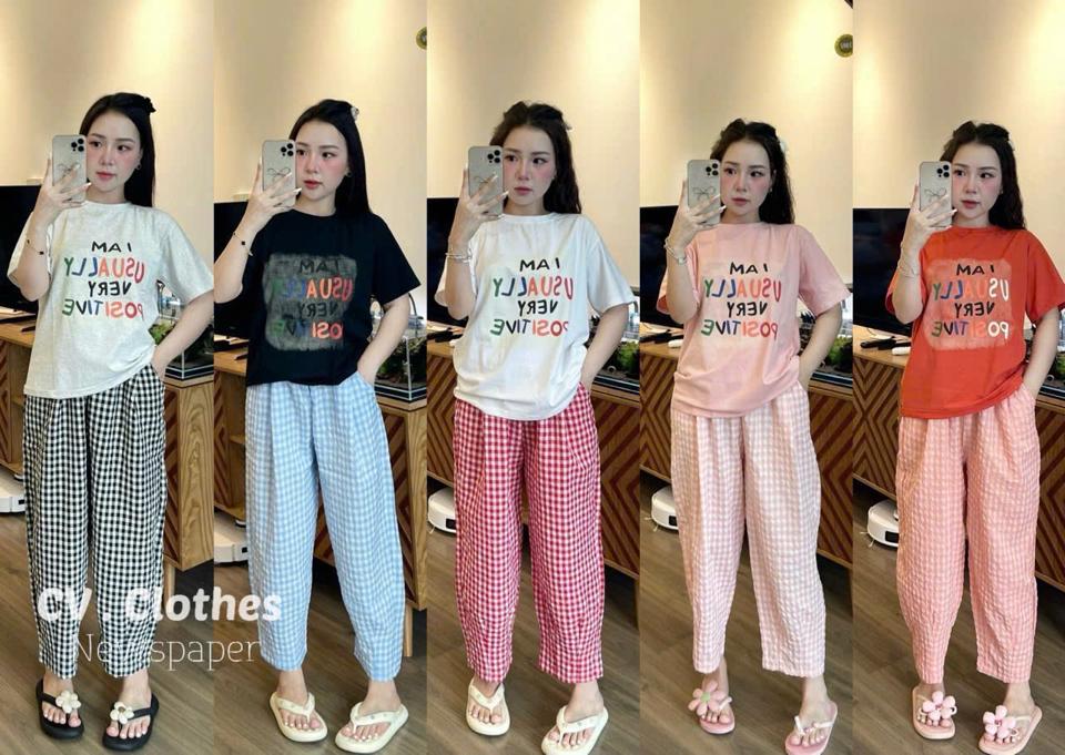 Sét quần kẻ -duoc-ban-tai-Tiến Loan Studio