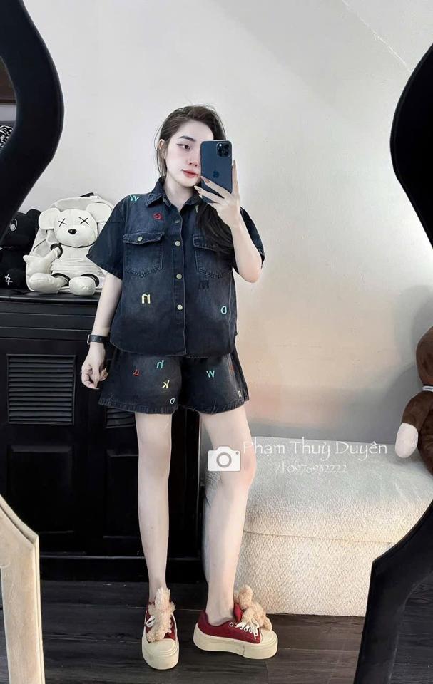 Sét bò thêu chữ -duoc-ban-tai-Tiến Loan Studio