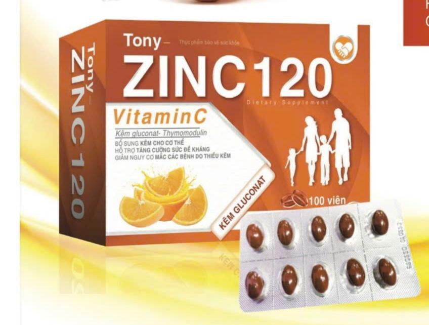 Kẽm ZinC 120 Tony-duoc-ban-tai-Nhà thuốc Tâm Đức