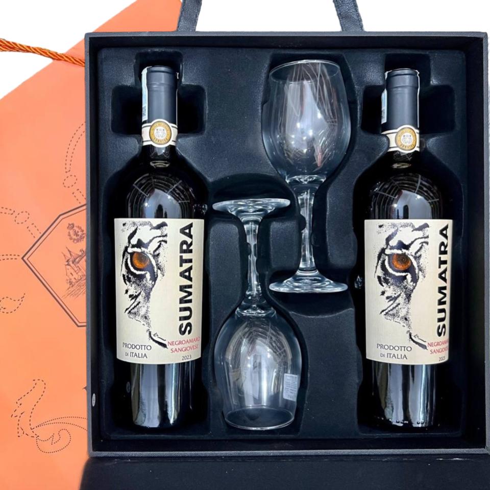 Set Hộp Da 2 Chai Vang Sumatra Prodotto 750ml (14.5% vol)-duoc-ban-tai-Thanh House - EMParfum