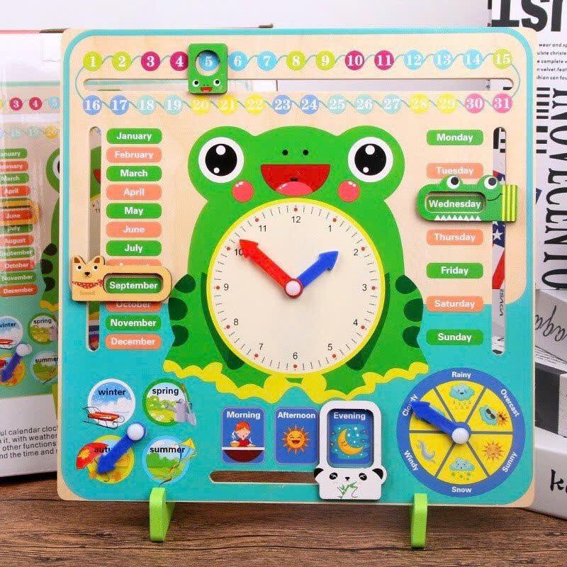 Đồng hồ gỗ hình ếch xanh-duoc-ban-tai-ALA BABY SHOP