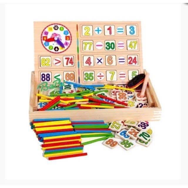 Hộp que tính kèm số và bảng bằng gỗ cho bé-duoc-ban-tai-ALA BABY SHOP