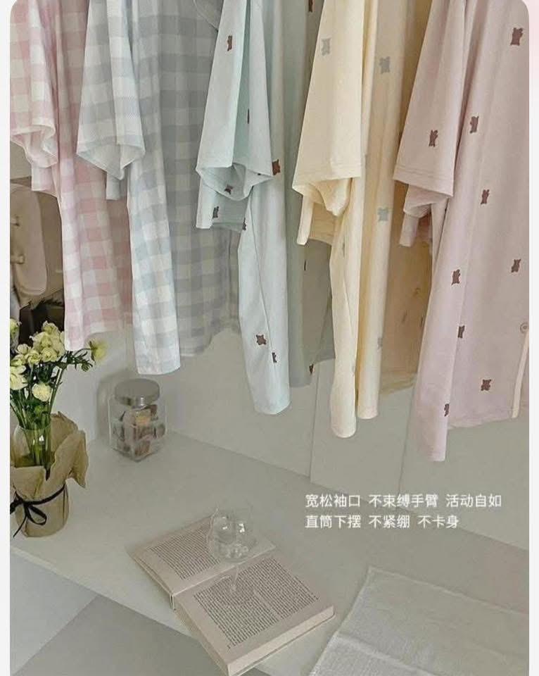 Set kẻ và gấu-duoc-ban-tai-Ha Nhu Quynh