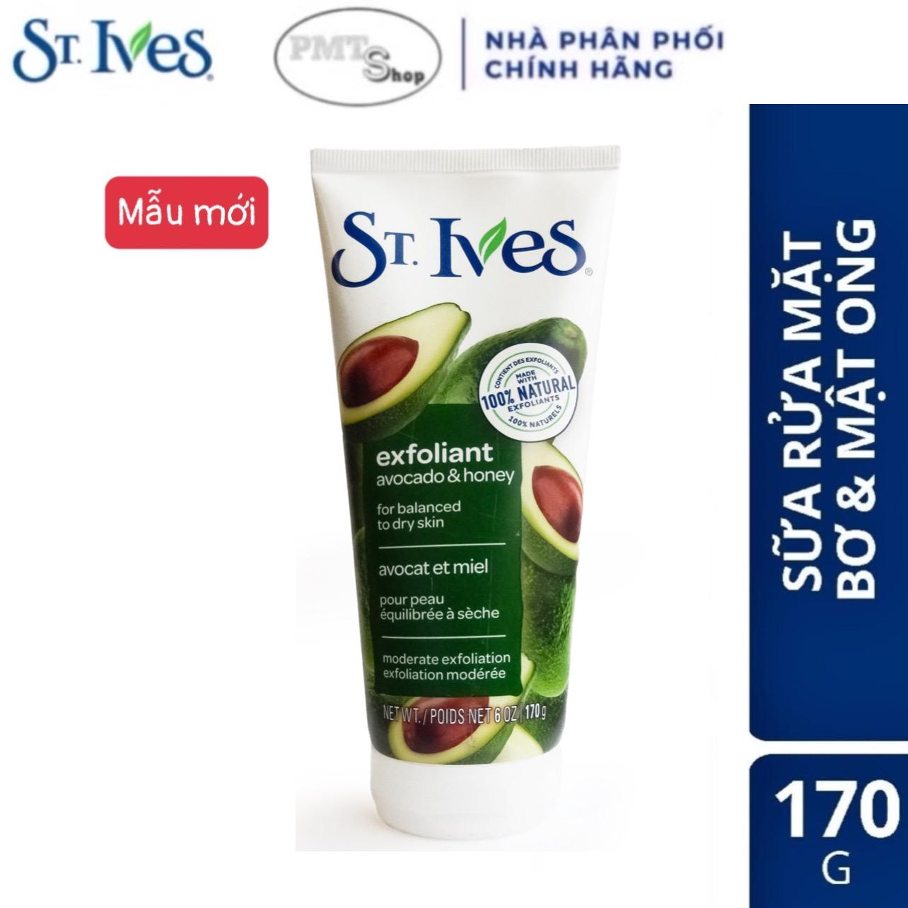Sữa rửa mặt St.Ives 170g Bơ & Mật Ong-duoc-ban-tai-PMTshop since 2018