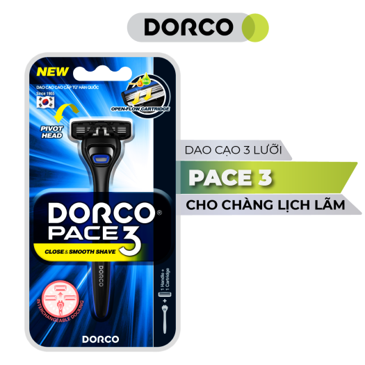 Dao Cạo Râu 3 Lưỡi Hàn Quốc DORCO PACE3 1Up-duoc-ban-tai-PMTshop since 2018