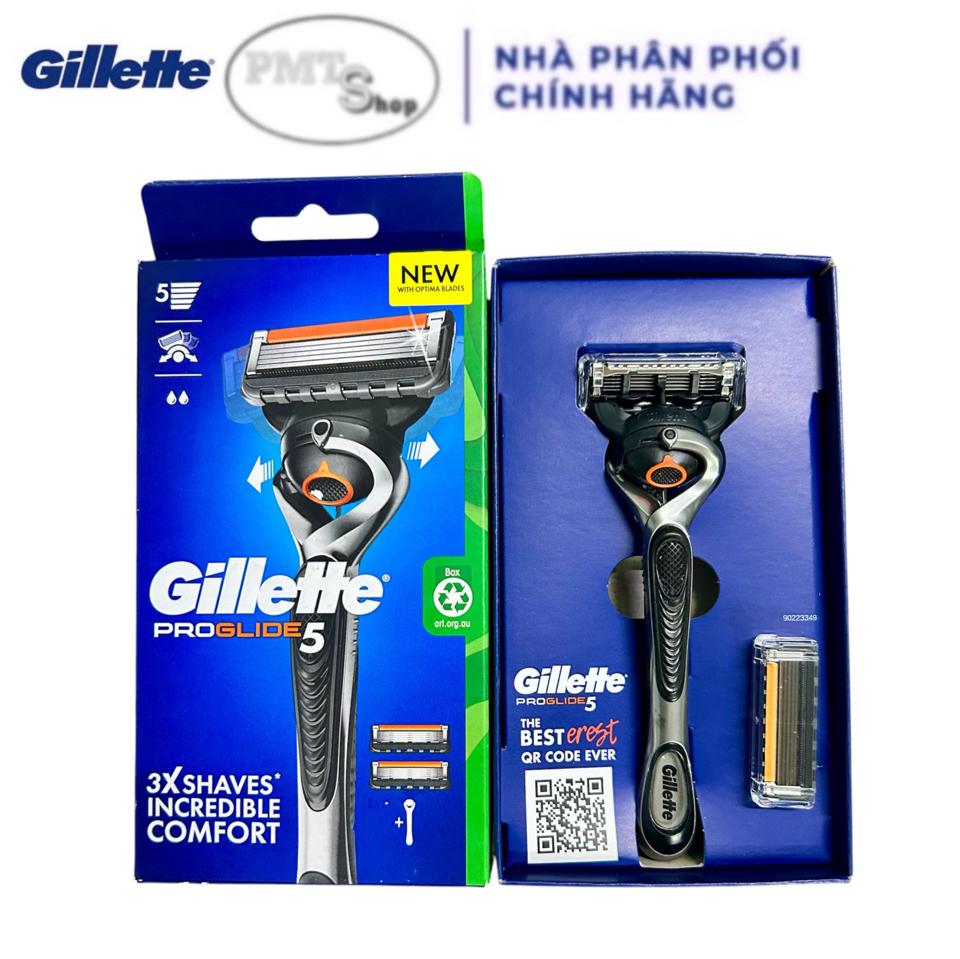 Bộ dao cạo râu Gillette Proglide 1 cán + 2 đầu cạo-duoc-ban-tai-PMTshop since 2018
