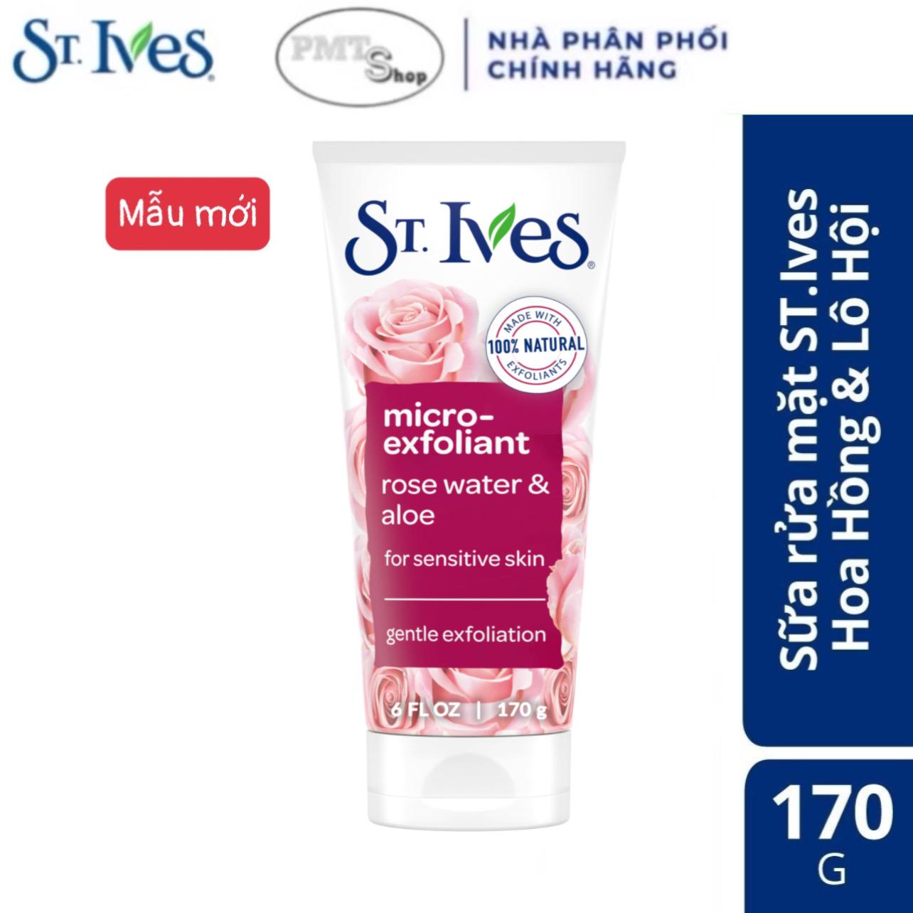 Sữa rửa mặt St.Ives 170g Hoa Hồng & Nha Đam-duoc-ban-tai-PMTshop since 2018