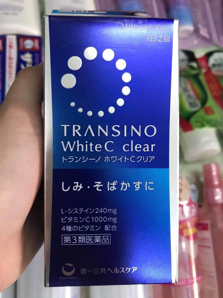 Viên uống Transino White C Clear 240v trắng da-duoc-ban-tai-Hàng Nhật nội địa- Hello Tokyo Shop