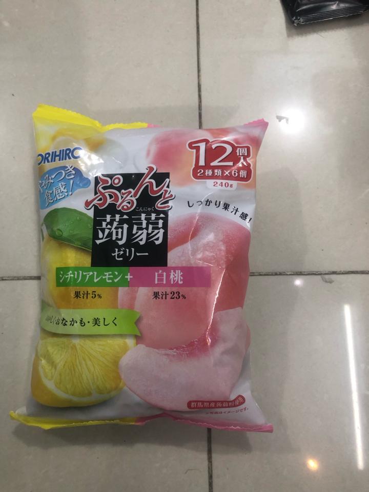 Thạch trái cây orihiro vị chanh và đào 240gr-duoc-ban-tai-Hàng Nhật nội địa- Hello Tokyo Shop