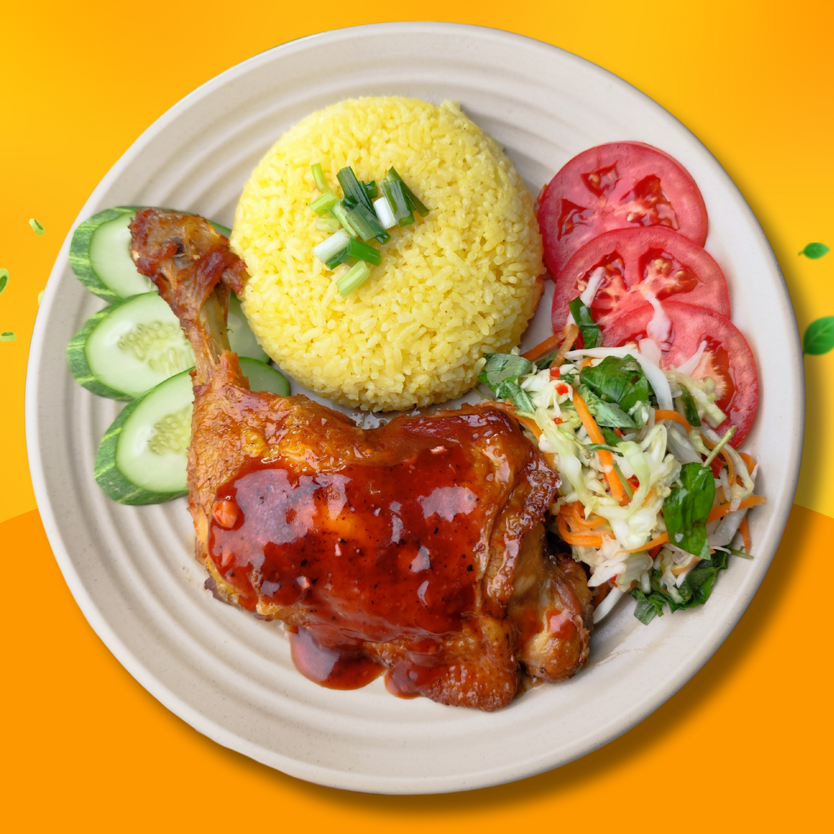 Cơm gà sốt BBQ -duoc-ban-tai-Cơm Gà Sốt Bát Vị