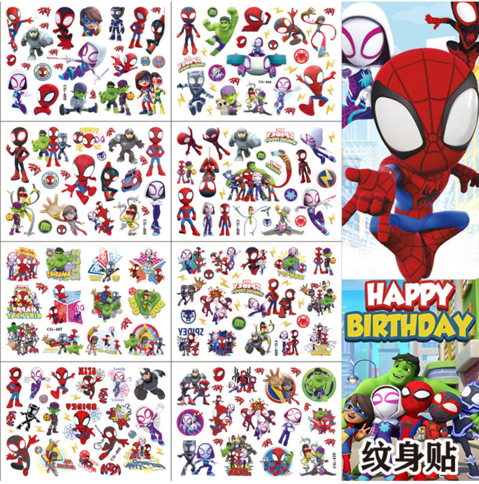 Hình xăm ngưòi nhện túi 8 tấm 15.5cm x 10.9cm  ( 1 túi 8 tấm )-duoc-ban-tai-Kho Sỉ Phụ Kiện Sipuki