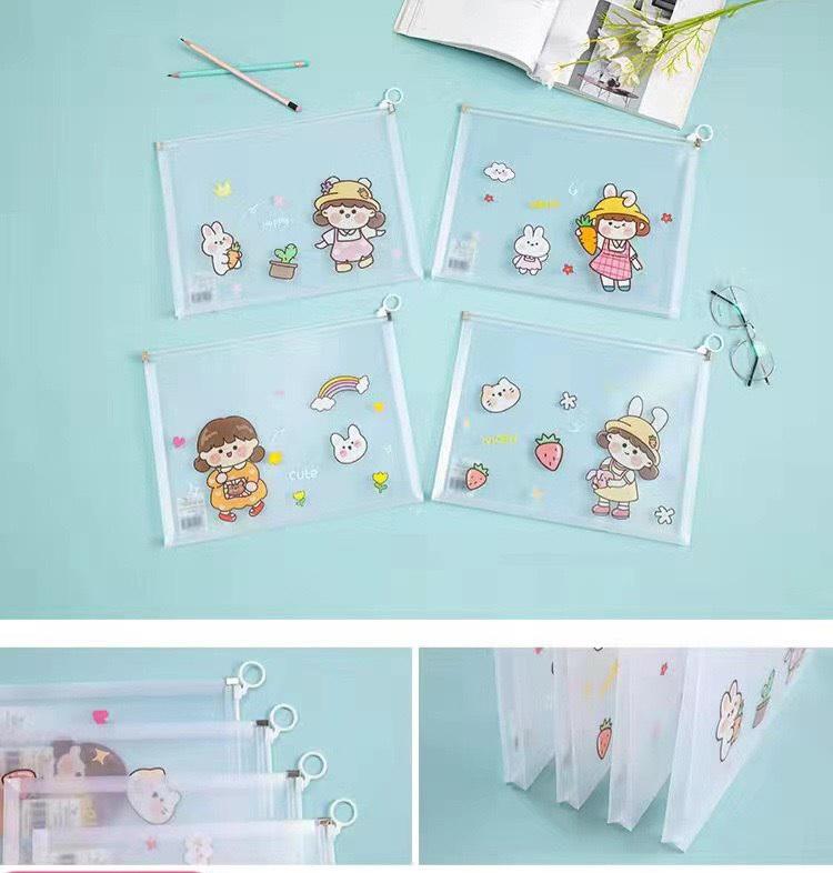Túi zip A4 đáy gắp đựng hồ sơ, tập bở học thêm -duoc-ban-tai-Kho Sỉ Phụ Kiện Sipuki