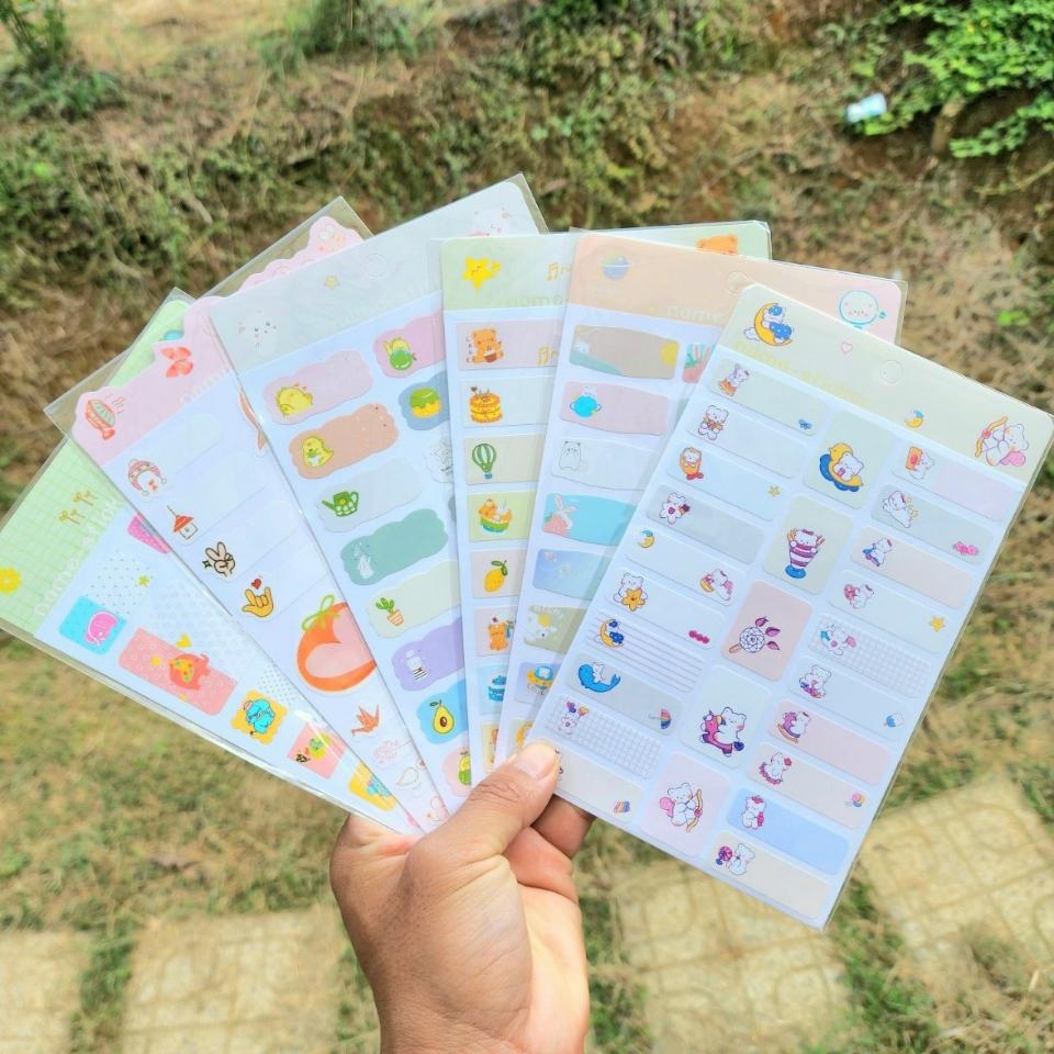 Name sticker dán tất cả các vật dụng-duoc-ban-tai-Kho Sỉ Phụ Kiện Sipuki