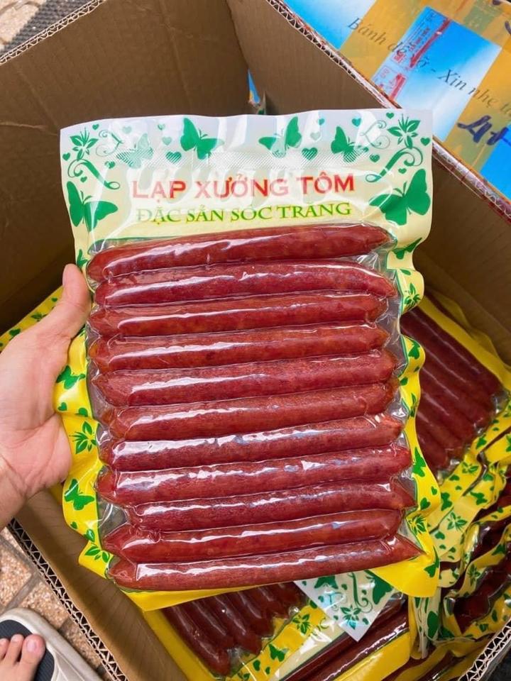 Lạp xưởng tôm 500g-duoc-ban-tai-KHO SỈ ĂN VẶT SÀI GÒN - CHỢ LỚN