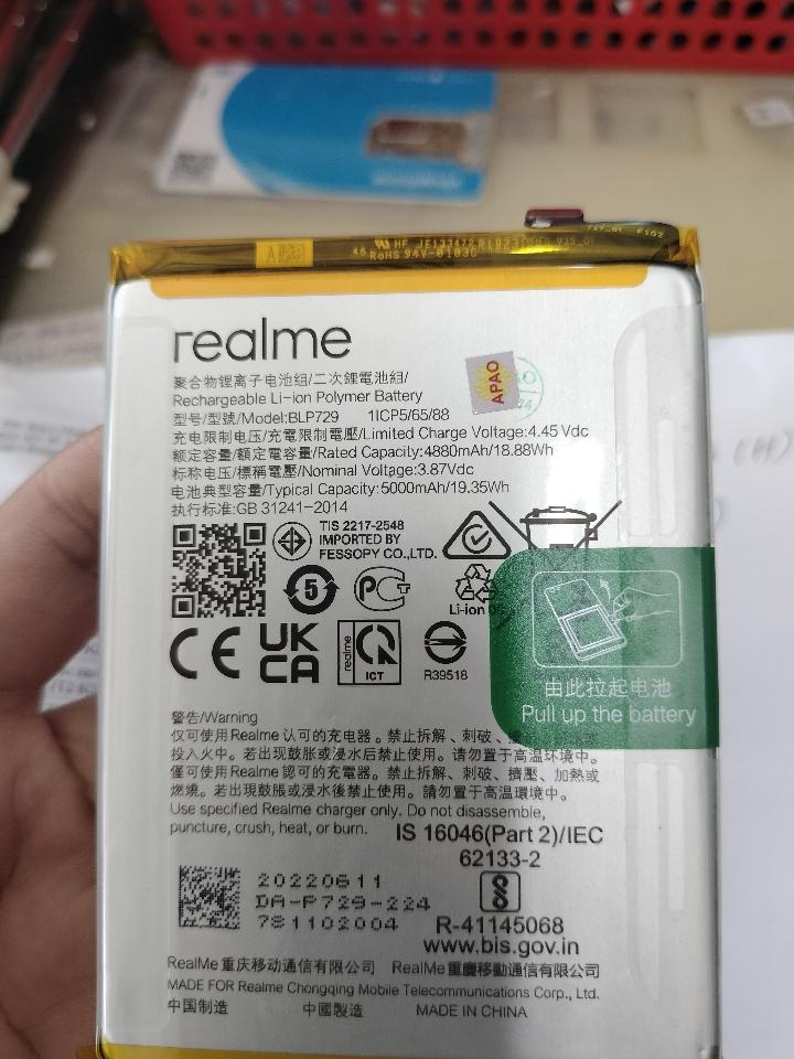 Pin Oppo realme c3/ c3i/ 5/ 5i/ c20/ c21/ c11/ c21y/ c25 a5 2020/ blp 729-duoc-ban-tai-Lê dũng store Phước Long