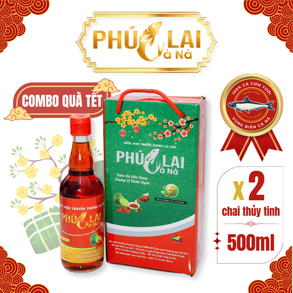 Nước mắm Phúc Lai Cà Ná thượng hạng - 2 chai thủy tinh 500ml-duoc-ban-tai-Trần Anh Style