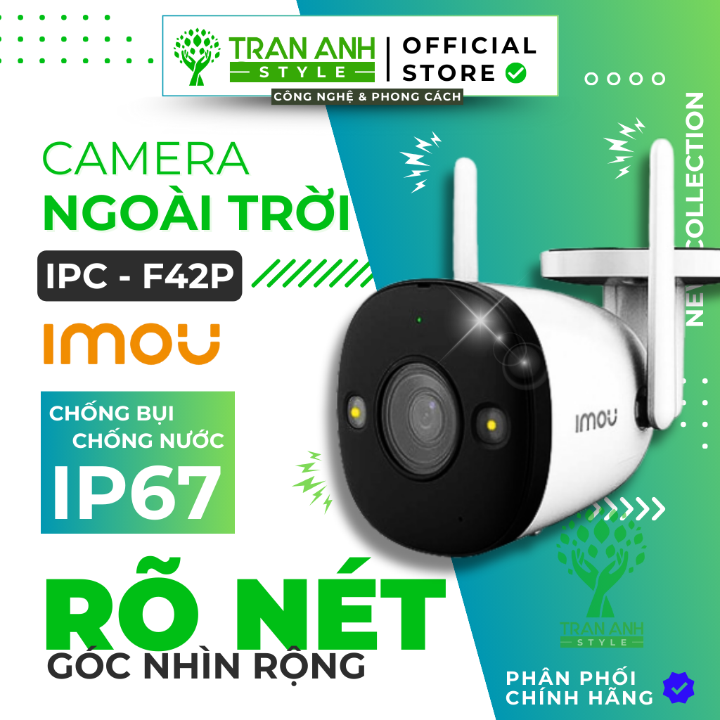 Camera Ngoài Trời IMOU IPC-F42P 4MP - Có Mic Ghi Âm, Hỗ Trợ Wifi Hotspot, Chống Nước Chống Bụi-duoc-ban-tai-Trần Anh Style