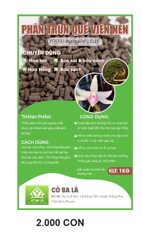 Trùn quế viên nén túi 1kg-duoc-ban-tai-Vật tư cây cảnh Cỏ Ba Lá