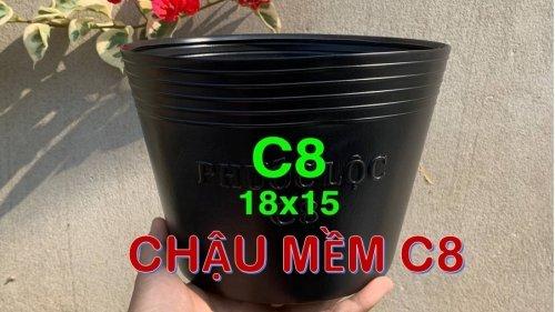 Chậu C8 18x15 ( Lốc 50 Cái )-duoc-ban-tai-Vật tư cây cảnh Cỏ Ba Lá