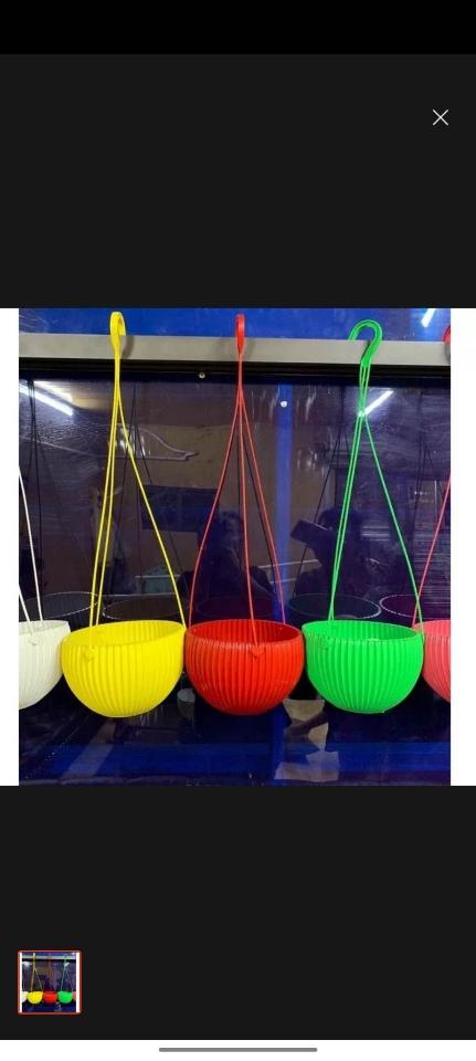 Chậu Treo Sọc Khía - Đỏ - Xanh - Nâu-duoc-ban-tai-Vật tư cây cảnh Cỏ Ba Lá