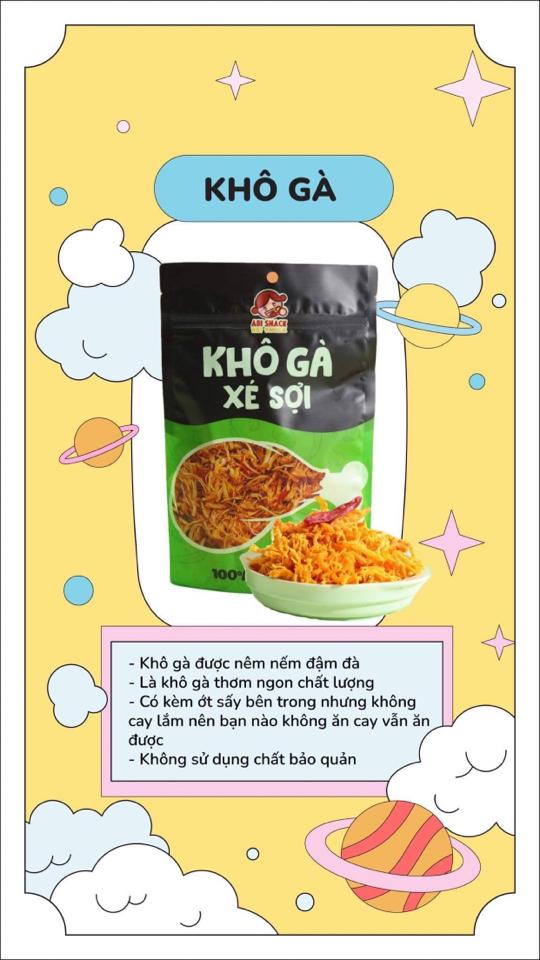 Khô gà xé sợi-duoc-ban-tai-TĐL PHÂN PHỐI ABI SNACK - KIM OANH