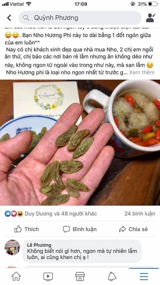 Nho Hương phi túi 500g-duoc-ban-tai-Quỳnh thảo dược