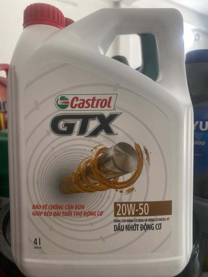 CASTROL GTX 20W50 4L-duoc-ban-tai-DẦU NHỜN & ẮC QUY DŨNG VỸ