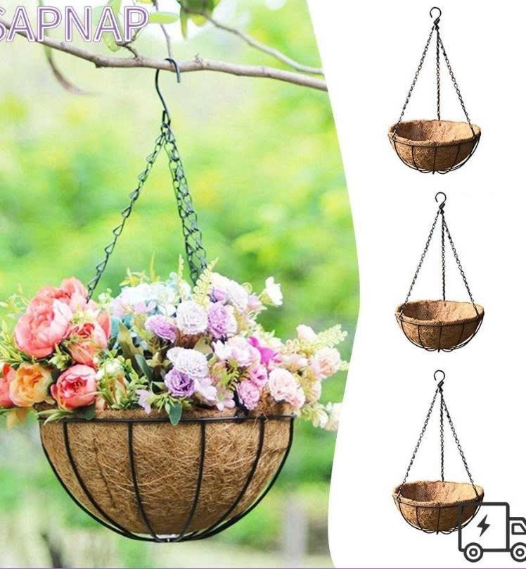 giỏ dừa treo 40cm-duoc-ban-tai-Chợ gốm Bảo Lộc