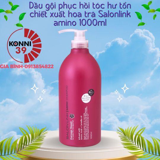 Dầu gội phục hồi tóc hư tổn chiết xuất hoa trà Salonlink amino 1000ml-duoc-ban-tai-Konni39Giabinh