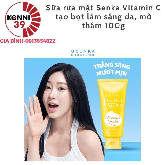Sữa rửa mặt Senka Vitamin C tạo bọt làm sáng da, mờ thâm 100g-duoc-ban-tai-Konni39Giabinh