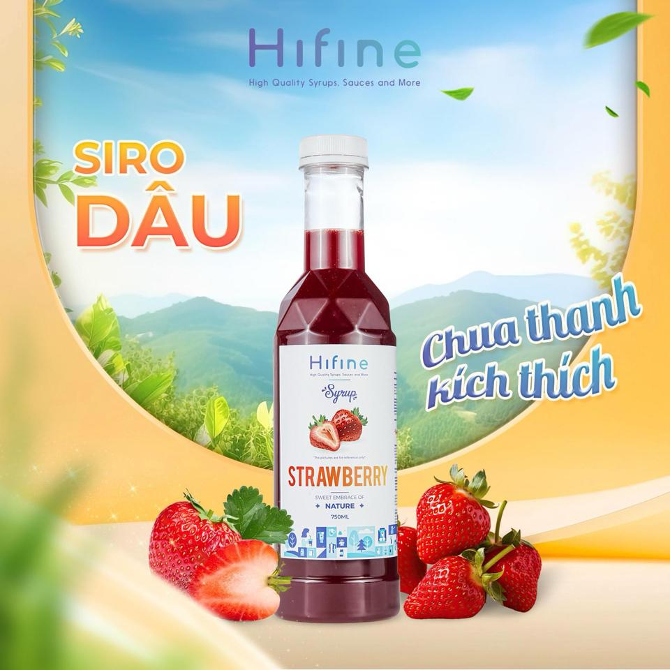 Syrup dâu Hifine chai 750ml-duoc-ban-tai-Nguyên Liệu Lê Gia