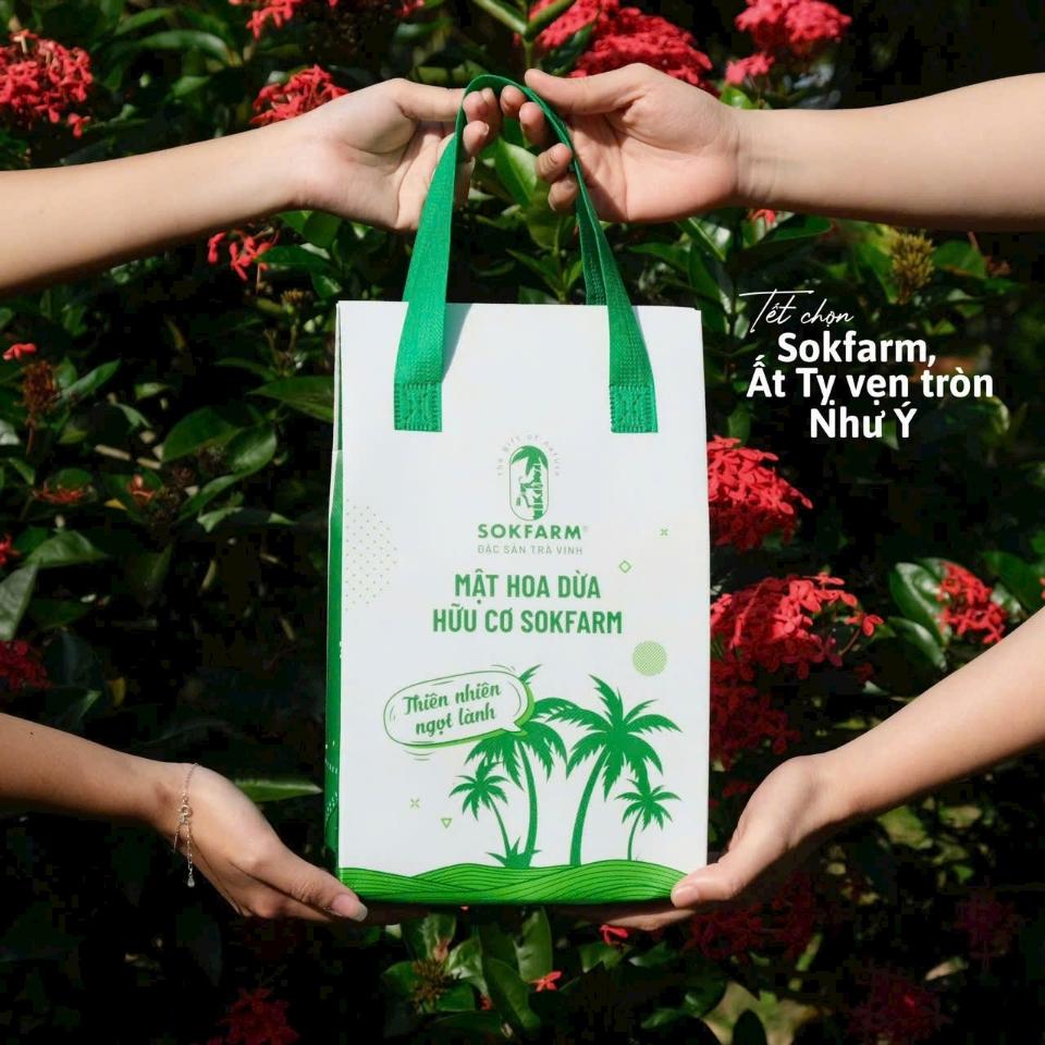 Túi giữ nhiệt Mật Hoa Dừa Sokfarm-duoc-ban-tai-SOKFARM.ASIA