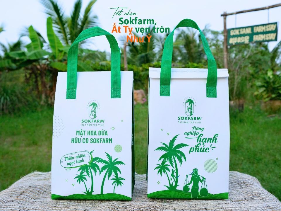 Túi giữ nhiệt Mật Hoa Dừa Sokfarm-duoc-ban-tai-SOKFARM.ASIA
