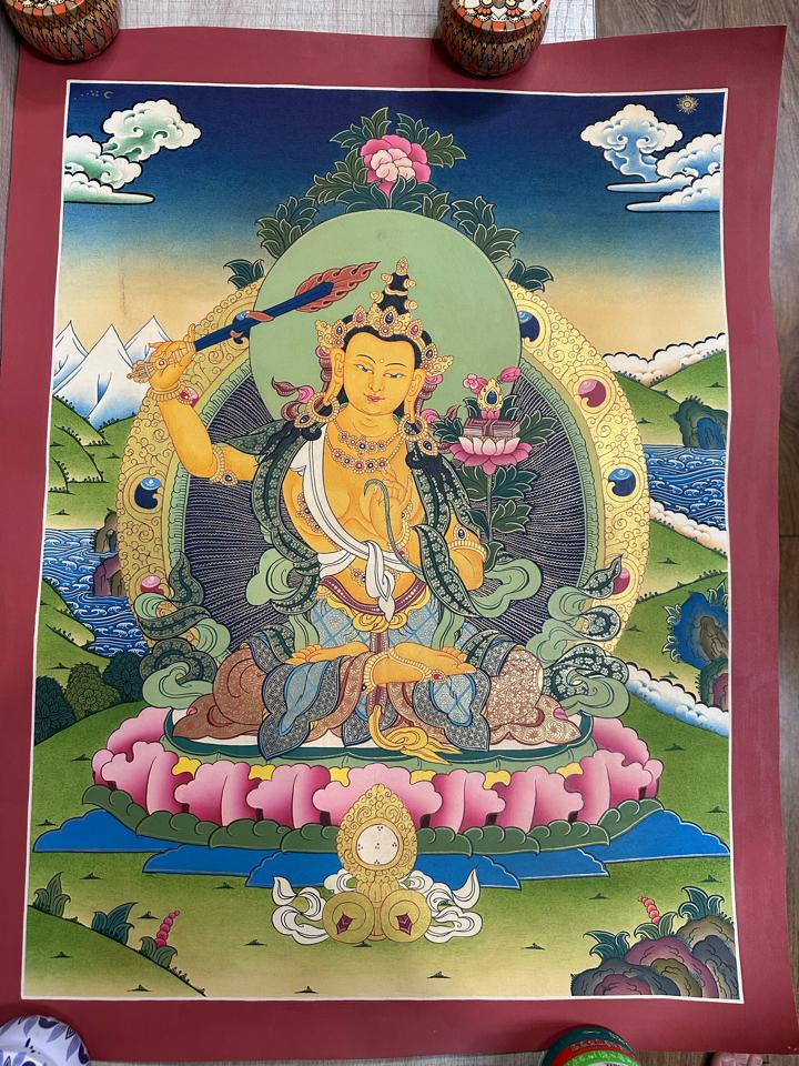 Tranh Nepal vẽ tay thủ công-duoc-ban-tai-Samaya Shop chuyên cung cấp pháp khí, vật phẩm Kim Cang Thừa và Phật giáo nói chung với giá cả hợp lý, chất lượng tốt, tạo điều kiện gieo duyên cho đạo hữu tu tập. Lợi nhuận từ shop được dành để cúng dường và hỗ trợ các hoạt động, sự kiện do trung tâm tổ chức