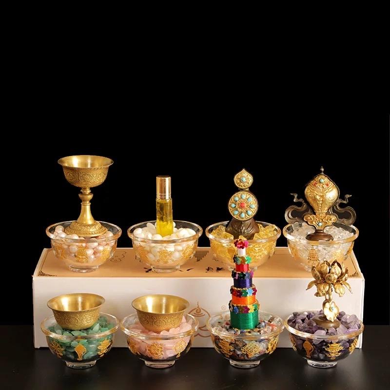 Bộ bát cúng đầy đủ gồm: bát cúng bằng đồng vàng và pha lê-duoc-ban-tai-Samaya Shop chuyên cung cấp pháp khí, vật phẩm Kim Cang Thừa và Phật giáo nói chung với giá cả hợp lý, chất lượng tốt, tạo điều kiện gieo duyên cho đạo hữu tu tập. Lợi nhuận từ shop được dành để cúng dường và hỗ trợ các hoạt động, sự kiện do trung tâm tổ chức