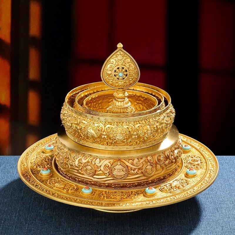 Mandala bằng đồng với họa tiết Bát Cát Tường, bộ đầy đủ cỡ lớn 15cm.-duoc-ban-tai-Samaya Shop chuyên cung cấp pháp khí, vật phẩm Kim Cang Thừa và Phật giáo nói chung với giá cả hợp lý, chất lượng tốt, tạo điều kiện gieo duyên cho đạo hữu tu tập. Lợi nhuận từ shop được dành để cúng dường và hỗ trợ các hoạt động, sự kiện do trung tâm tổ chức