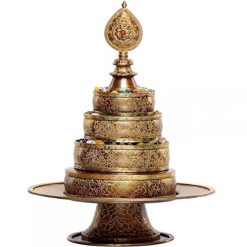 Mandala đồng Nepal vẽ vàng | KHÔNG KÈM ĐÁ-duoc-ban-tai-Samaya Shop chuyên cung cấp pháp khí, vật phẩm Kim Cang Thừa và Phật giáo nói chung với giá cả hợp lý, chất lượng tốt, tạo điều kiện gieo duyên cho đạo hữu tu tập. Lợi nhuận từ shop được dành để cúng dường và hỗ trợ các hoạt động, sự kiện do trung tâm tổ chức