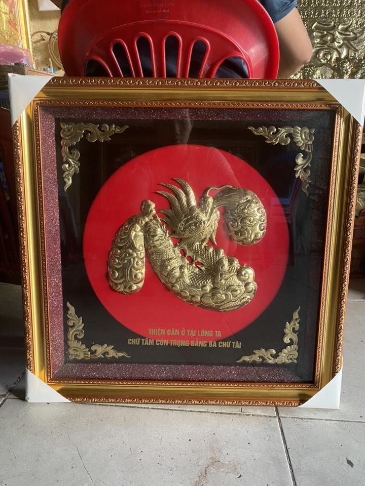 Chữ phúc lộc thọ tâm đức nhẫn,khung vàng 57cm-duoc-ban-tai-Làng Nghề Gò Đúc Đồng Đại Bái