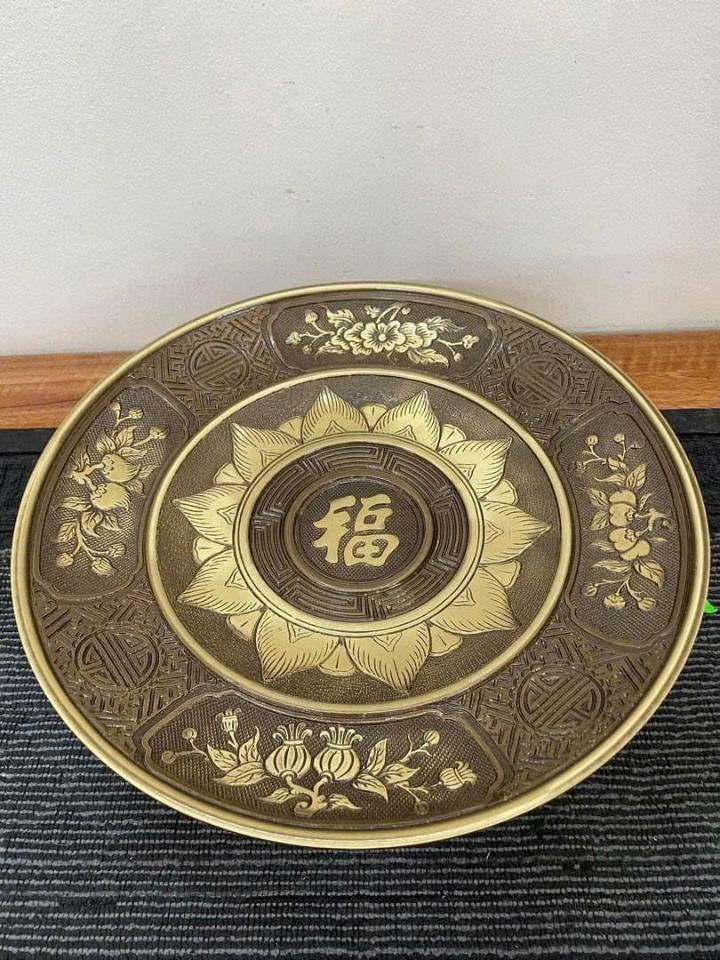Mâm bồng đồng đẻ hoa quả thờ cúng-duoc-ban-tai-Làng Nghề Gò Đúc Đồng Đại Bái
