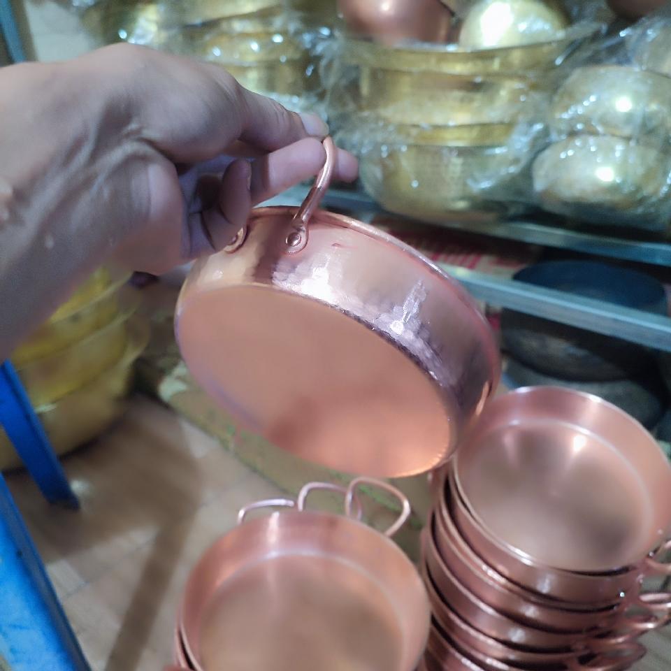 Chảo đồng gò thủ công 17x4cmx400gr-duoc-ban-tai-Làng Nghề Gò Đúc Đồng Đại Bái